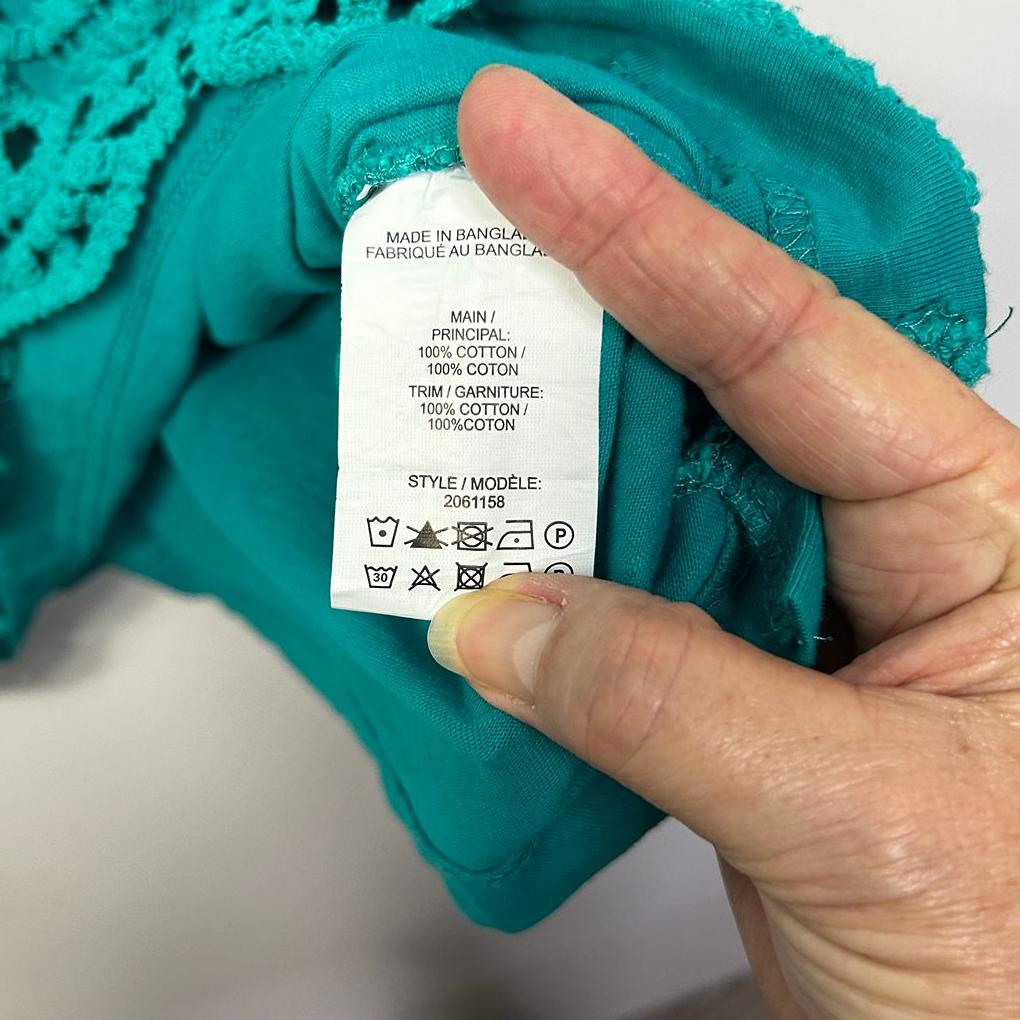 Millers Green Cotton Top - Size 18