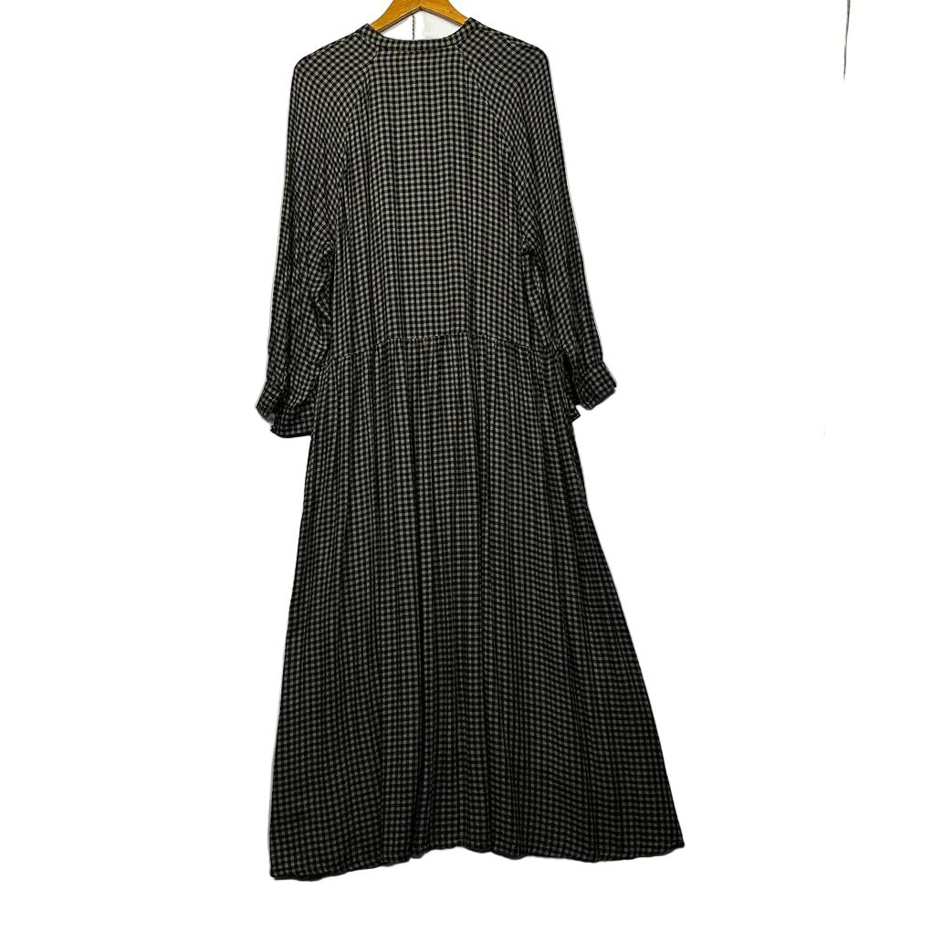 Anko Black Gingham Check Maxi Dress - Size 20