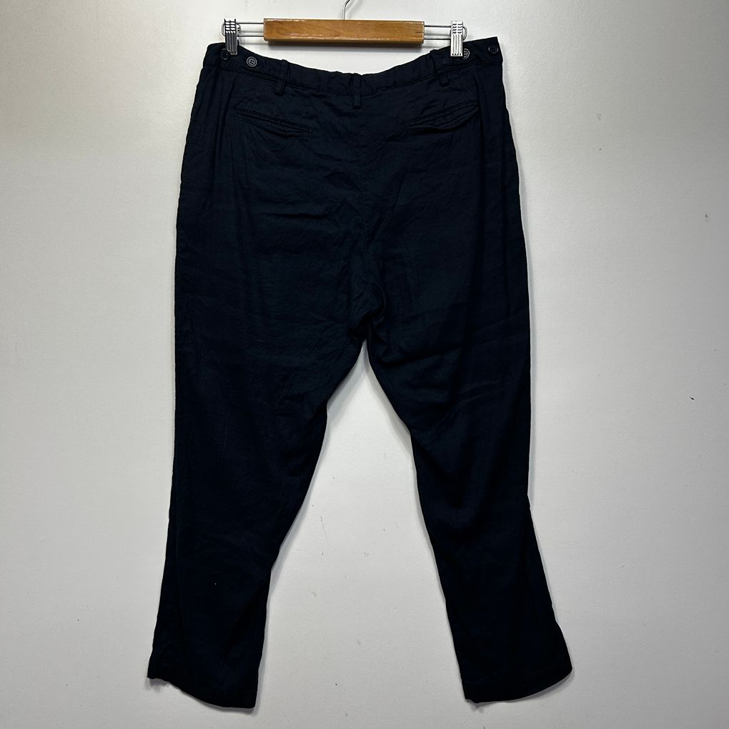 Blue Illusion Black Linen Pants - Size L