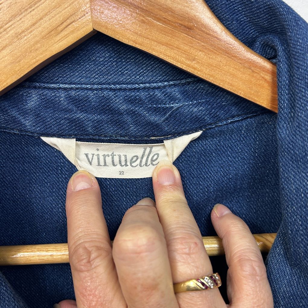 Virtuelle Blue Cotton Denim Jacket - Size 22