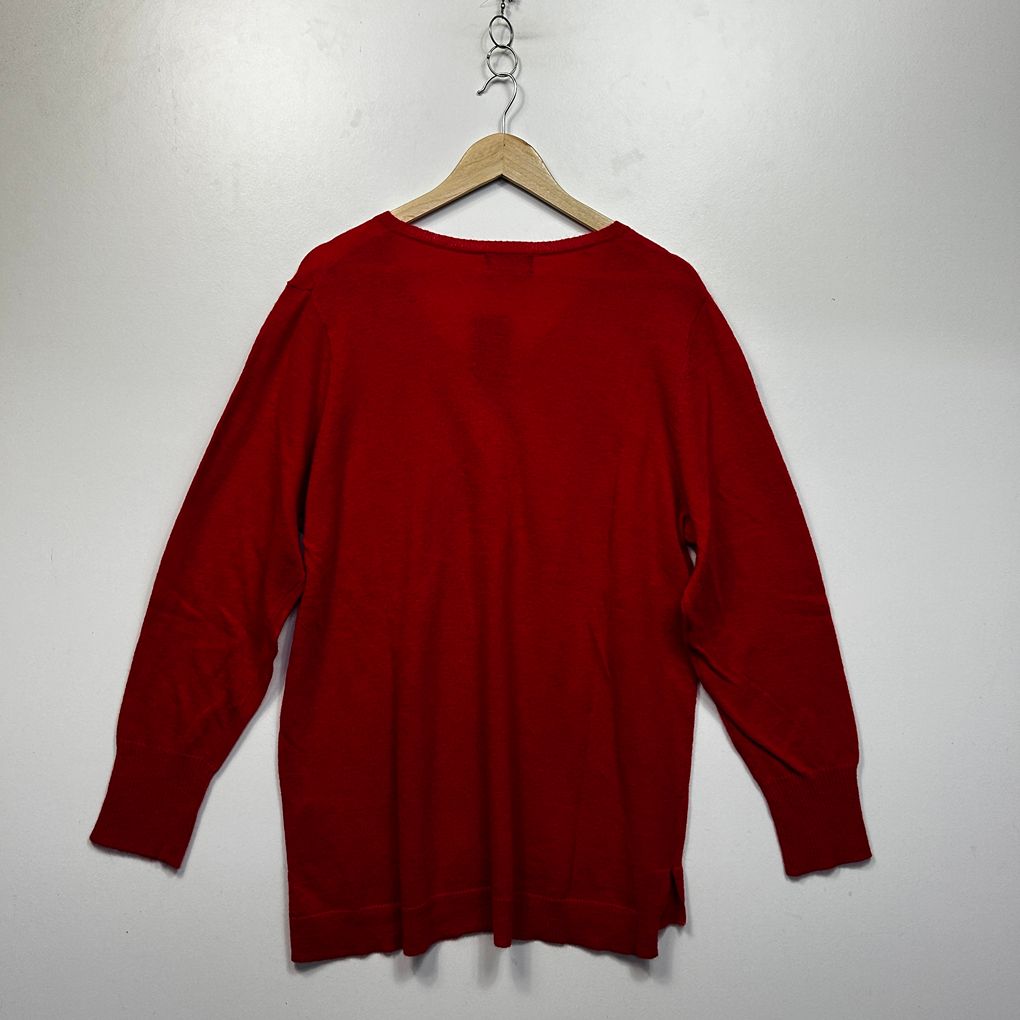 Sara Red Wool Blend Jumper - Size 1X RRP $129.99