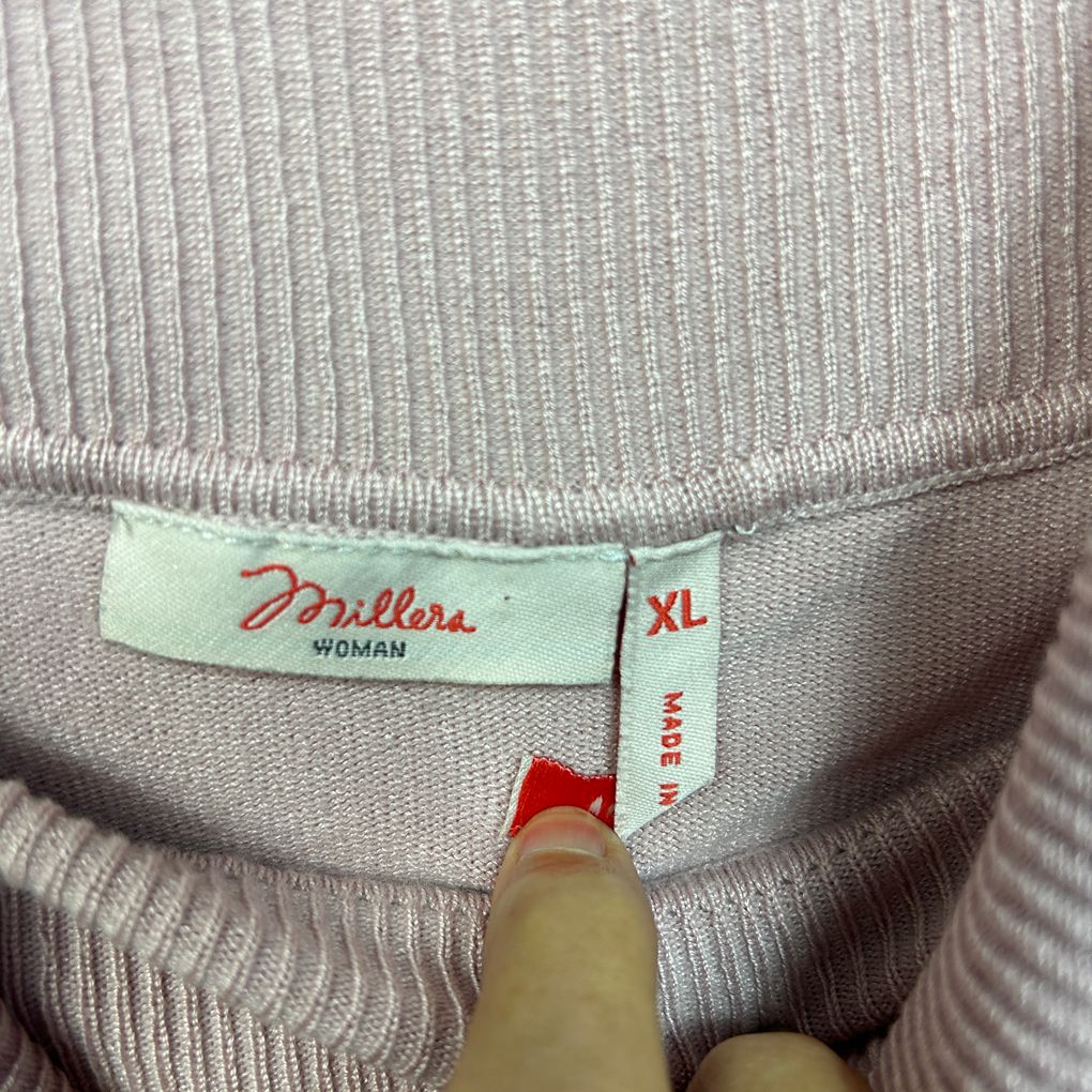 Millers Pink Cowl Neck Knit Jumper - Size XL