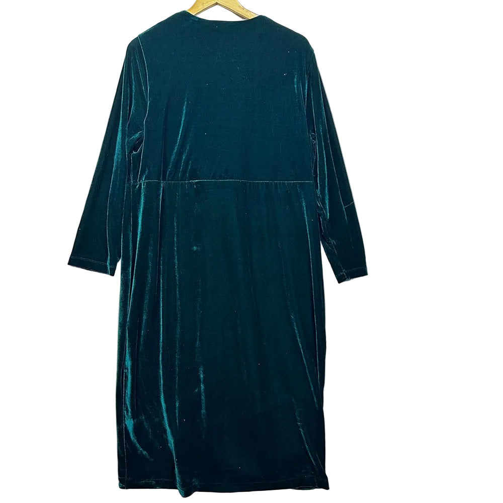 Taking Shape Green Plus Size Velvet Dress - Size 18