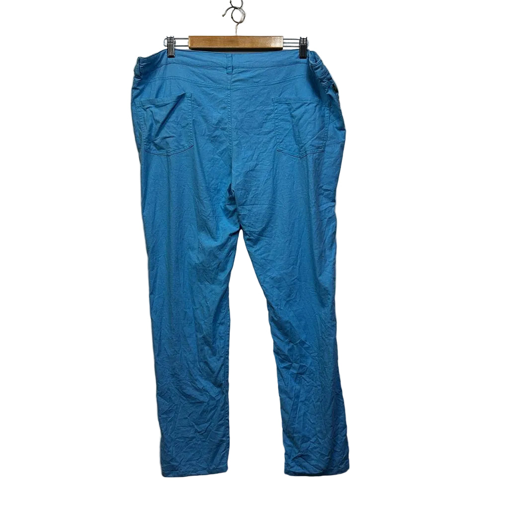 Braintree Hemp Blue Cotton Pants - Size 16