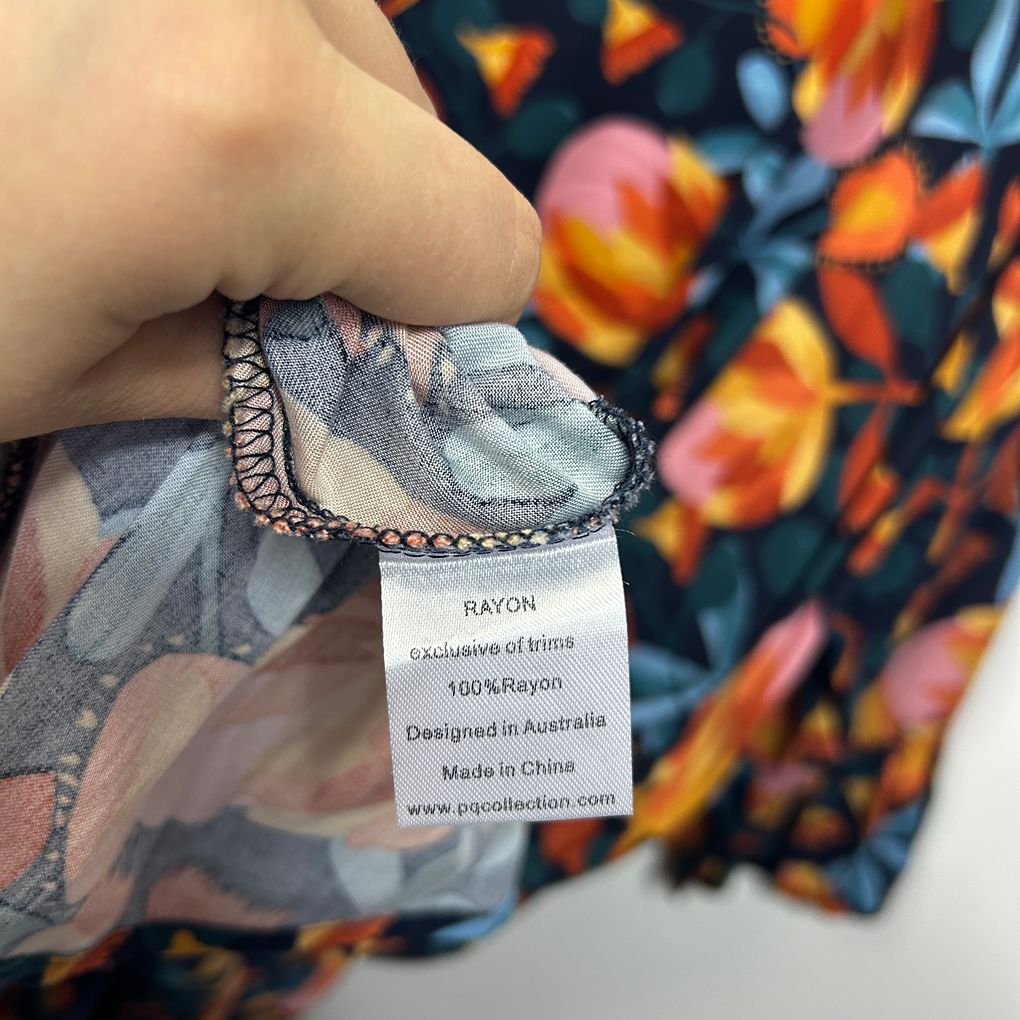 PQ Collection Multicoloured Floral Peak Dress - One Size