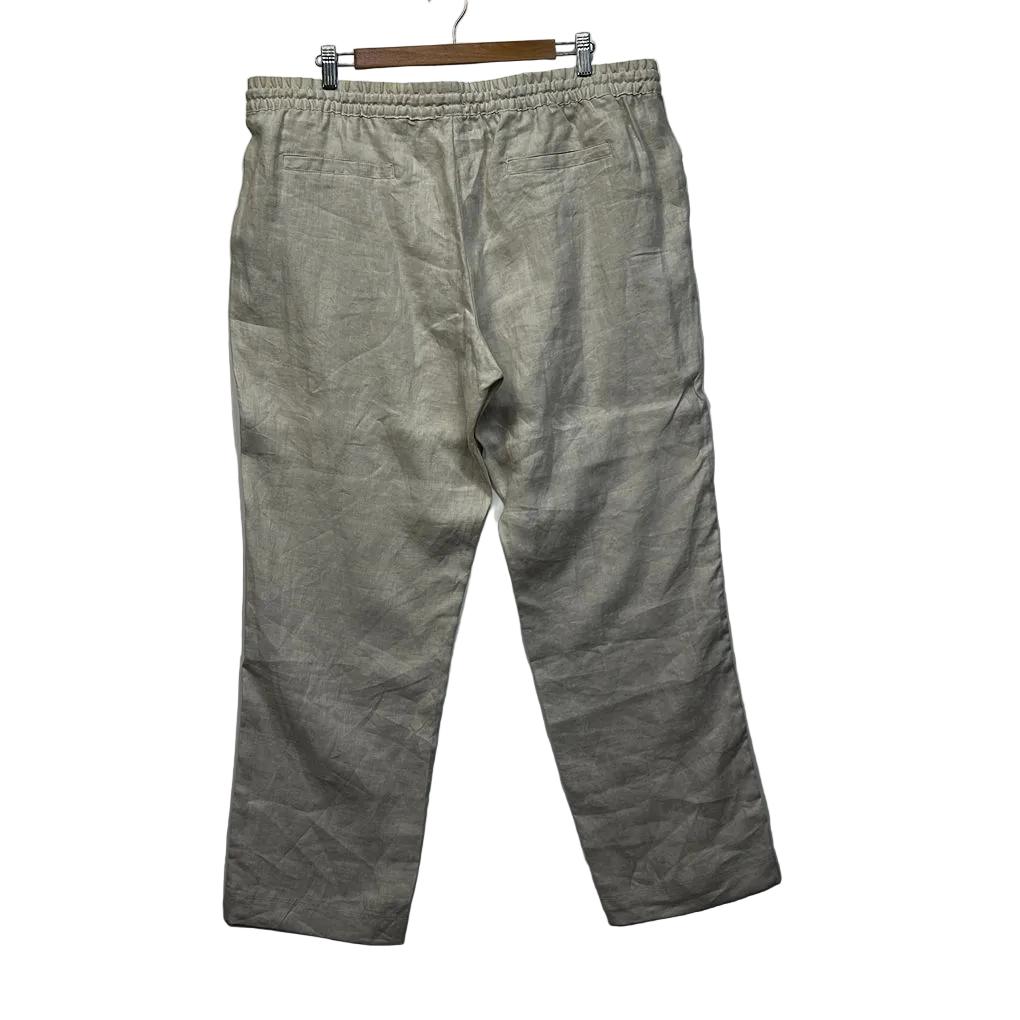 W.Lane Beige Linen Pants - Size 18