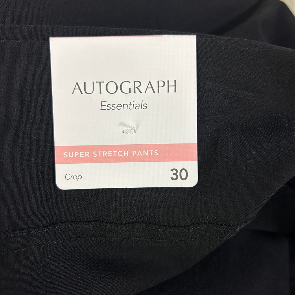 Autograph Black Plus Size Crop Pants - Size 30