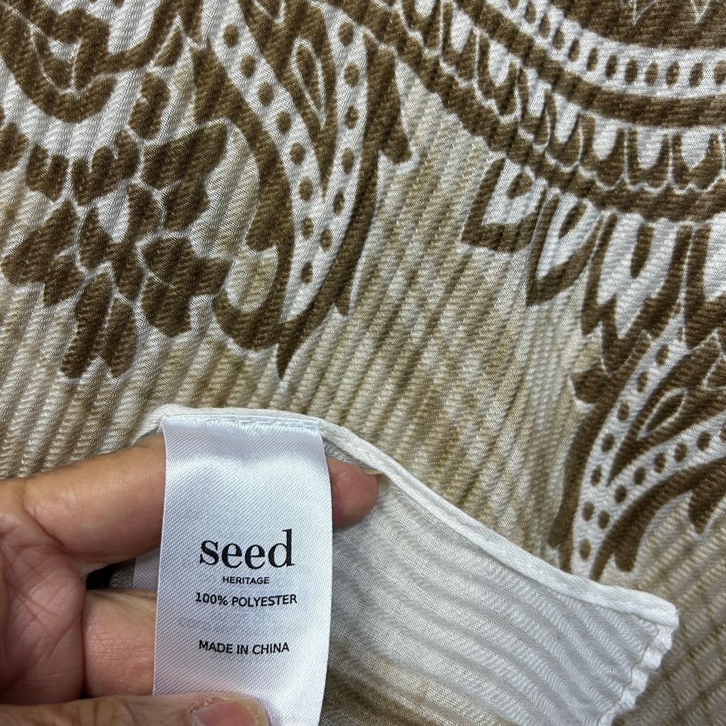 Seed Heritage Beige Paisley Kimono Top - One Size