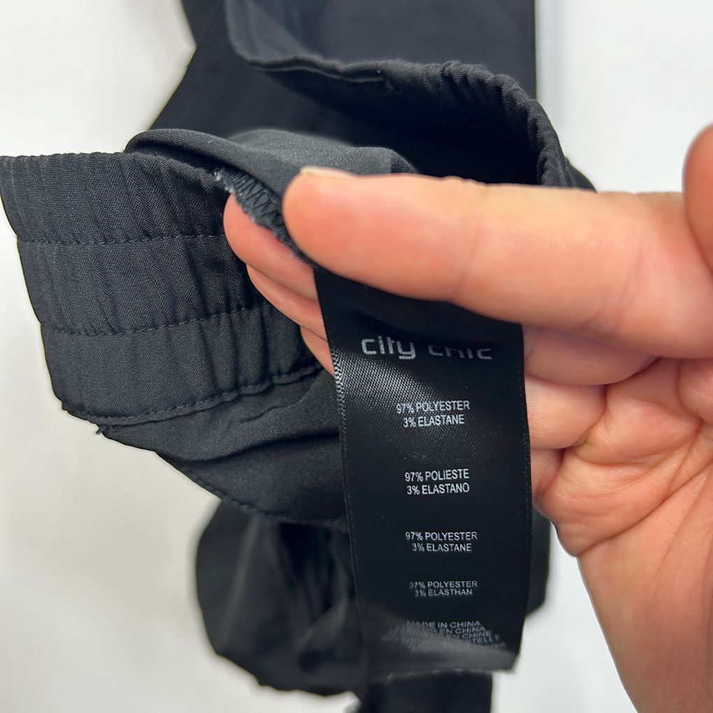 City Chic Black Swim/Activewear Shorts - Size XS/14