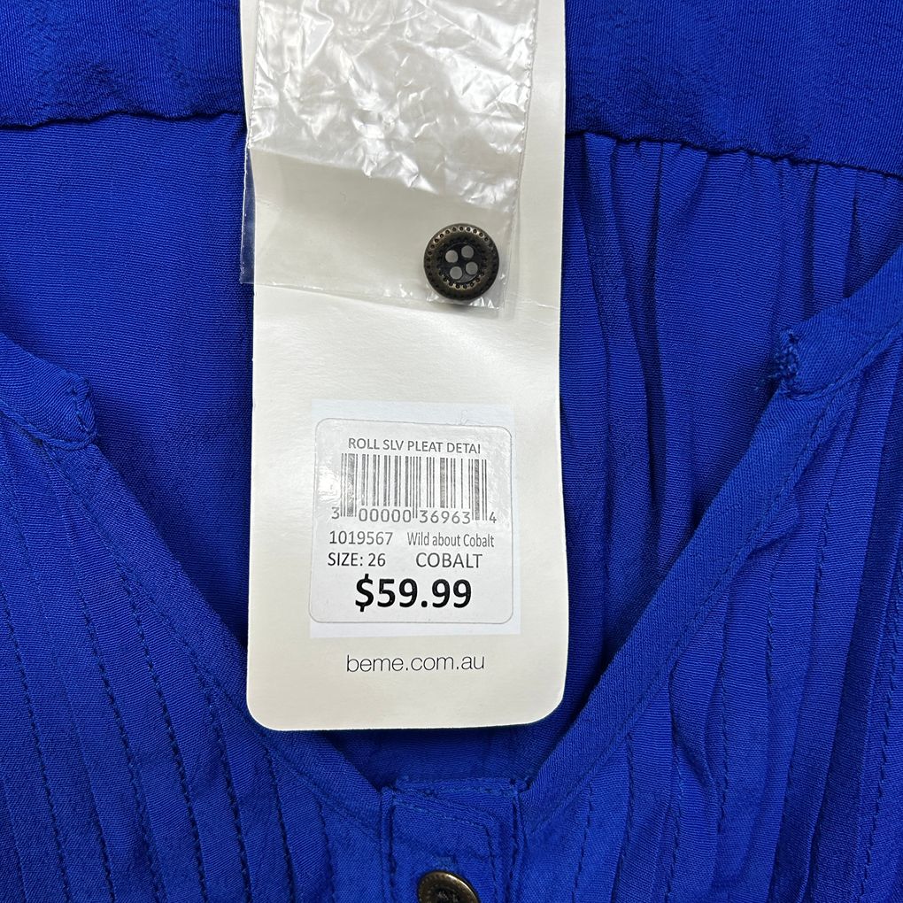 Beme Cobalt Blue Top - Size 26