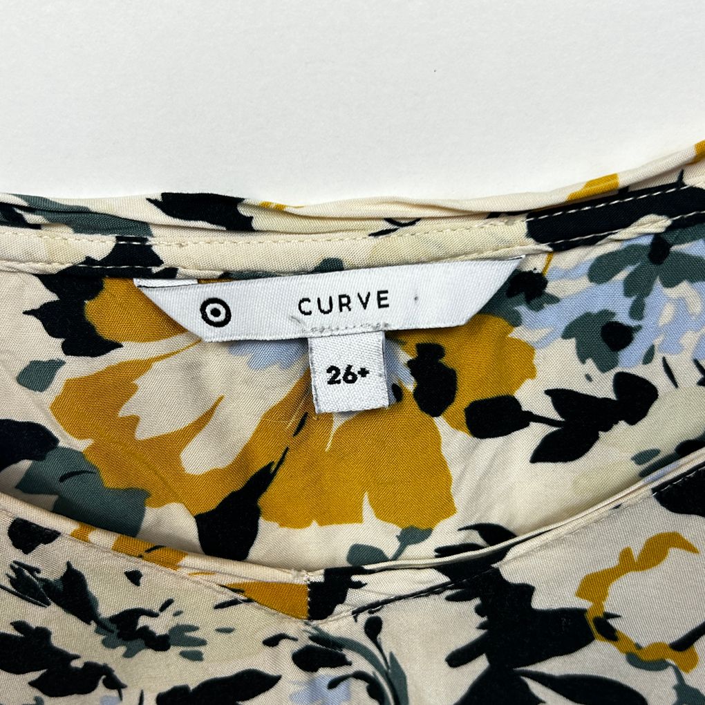 Target Cream Viscose Floral Top - Size 26