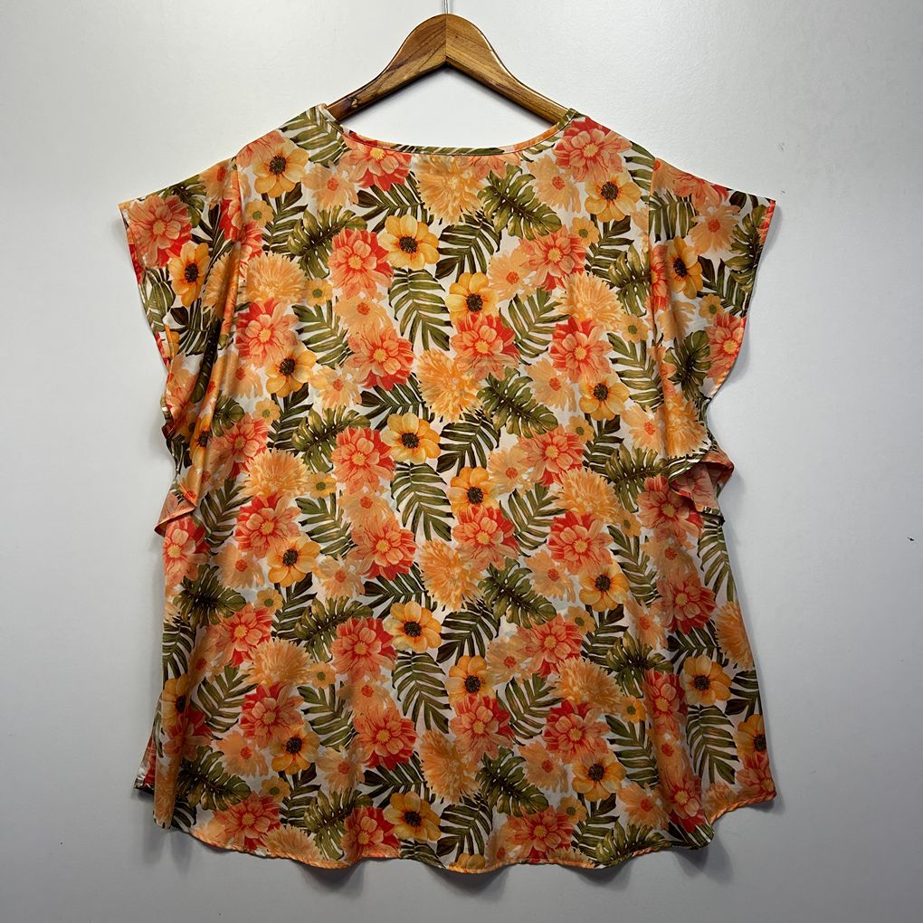 Target Orange Floral Top - Size 24