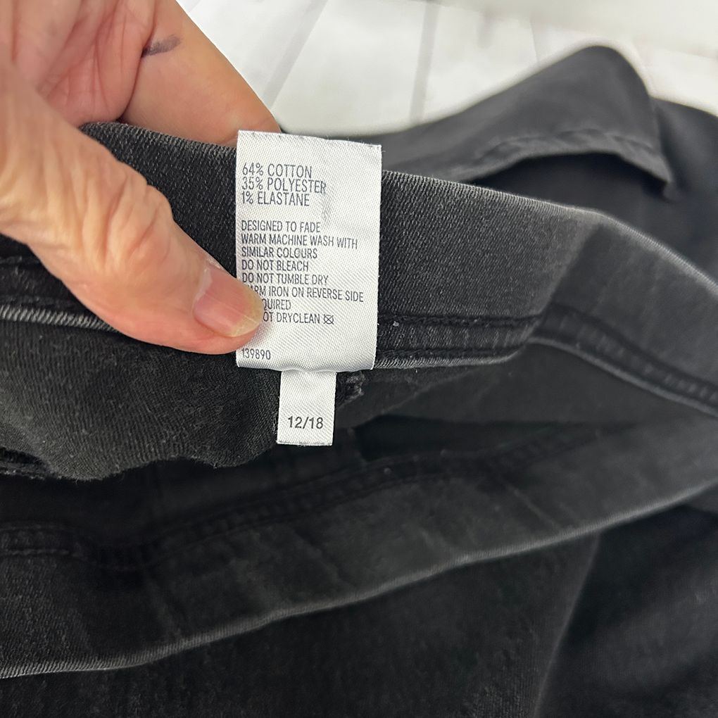 Anko Black Pull On Denim Jeggings - Size 26