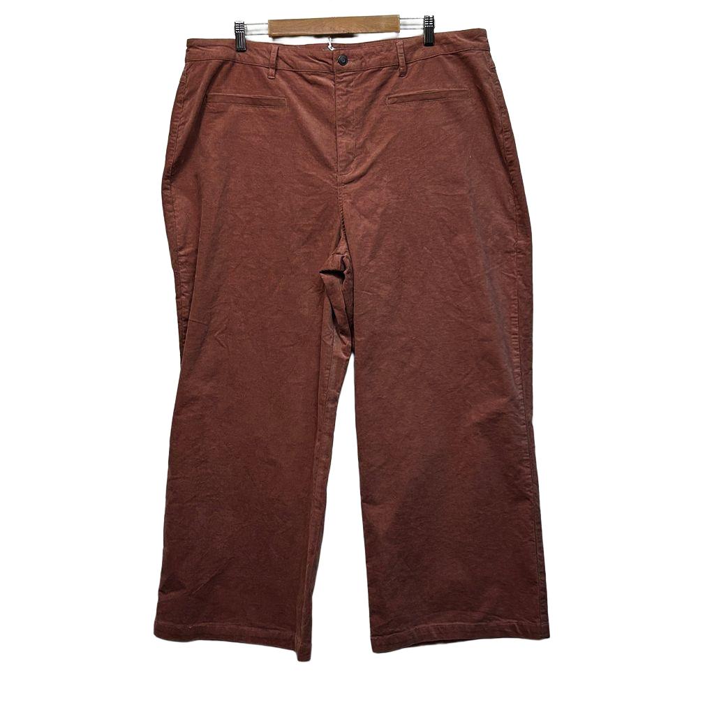 Suzanne Grae Rust Corduroy Cotton Pants - Size 22