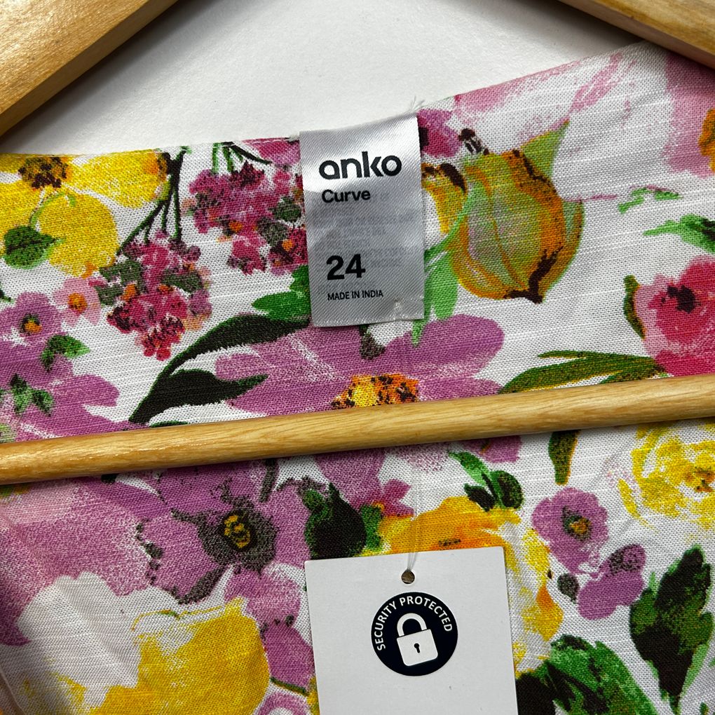 Anko Multicoloured Plus Size Wrap Dress - Size 24