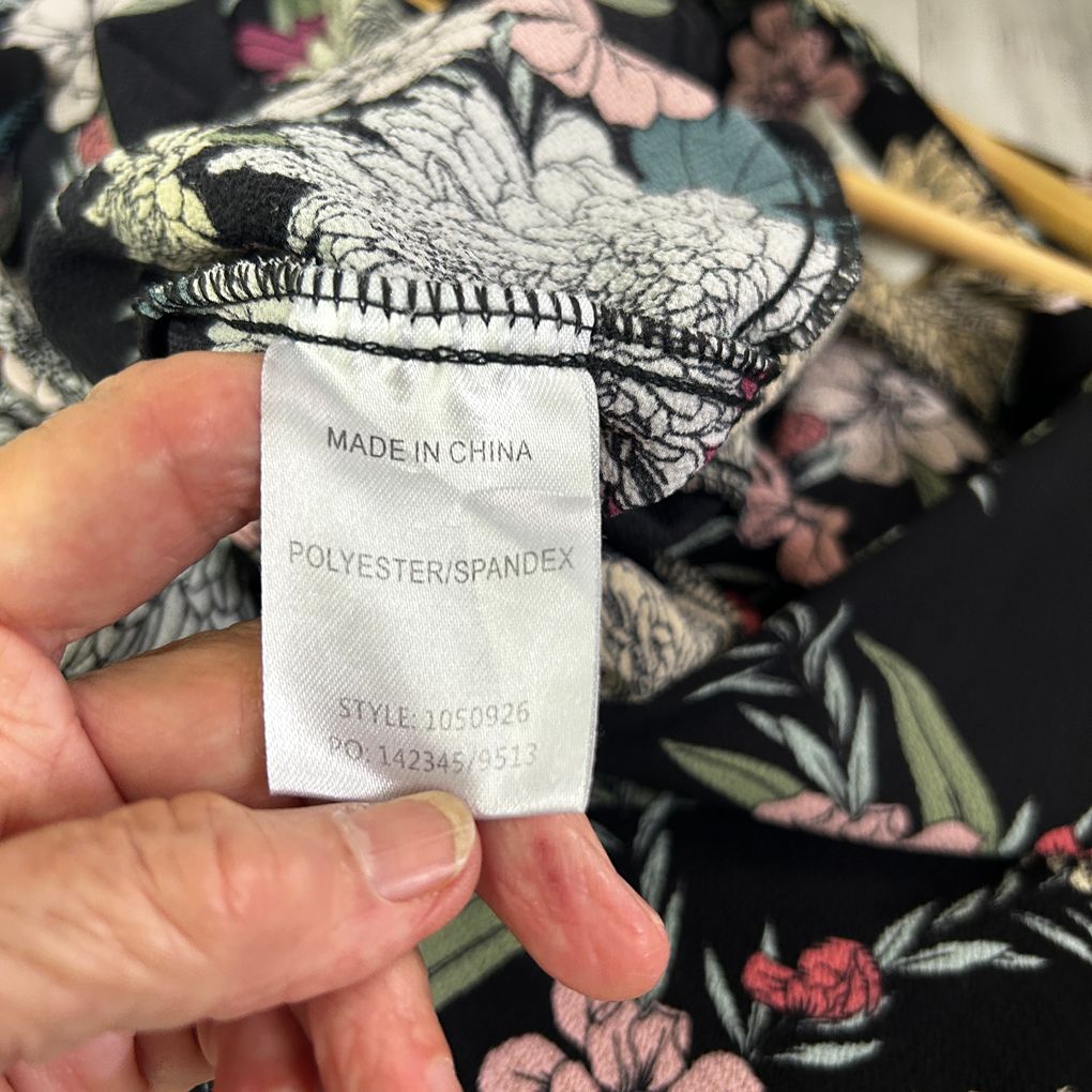 beme Black Floral Jumpsuit - Size 22