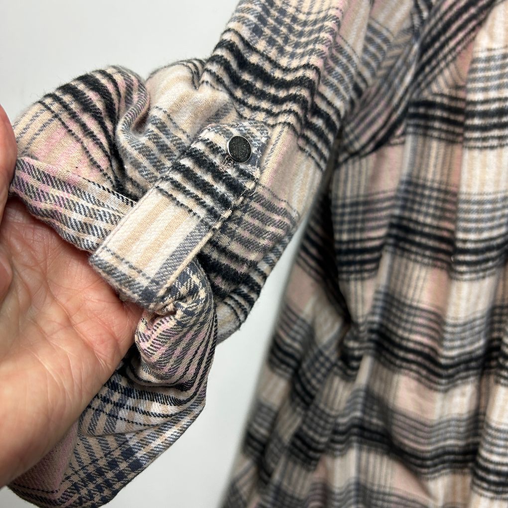 Yours Pink Check Cotton Shirt - Size 22-24