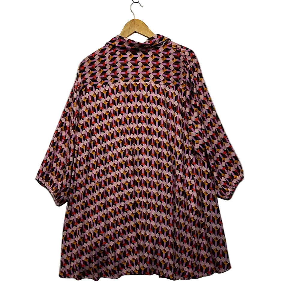 Taking Shape Multicoloured Geometric Print Shirt - Size 20