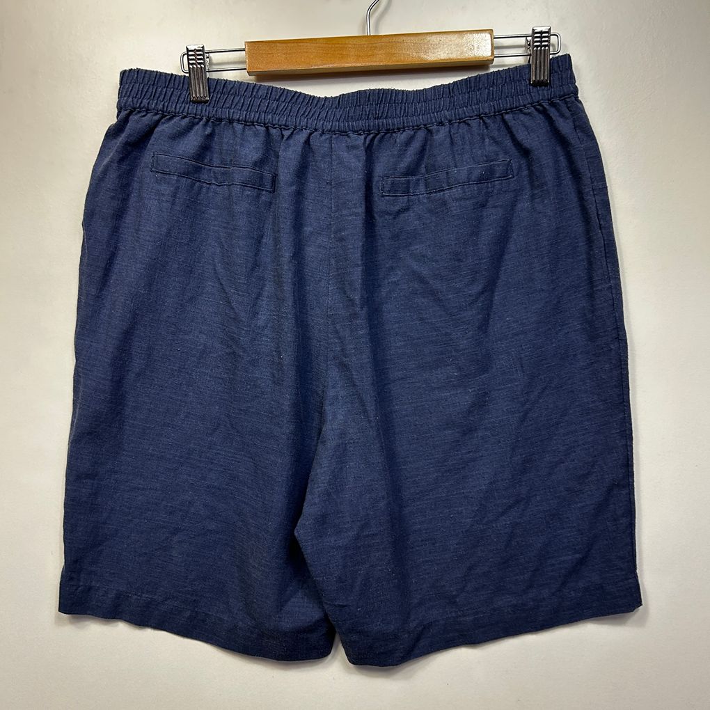 Millers Navy Linen Shorts - Size 14