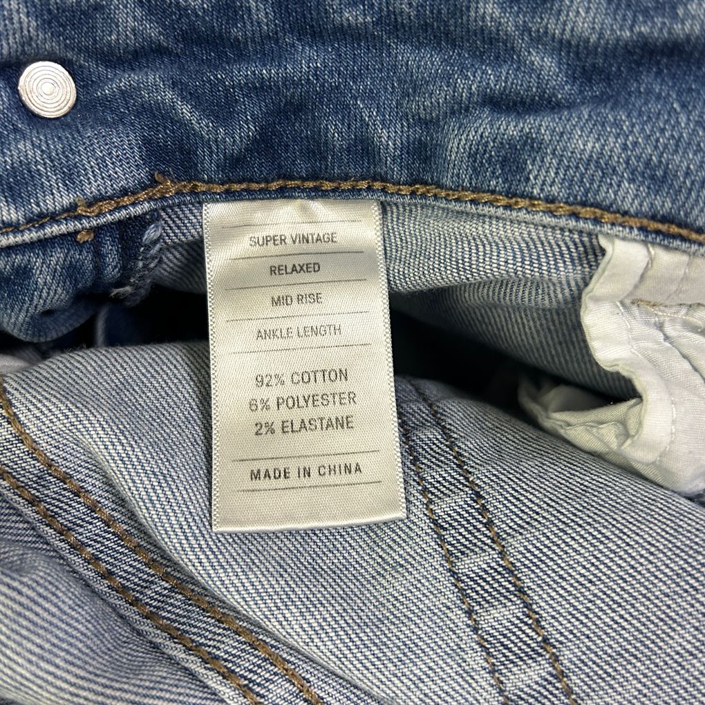 Just Jeans Super Vintage Relaxed Mid Rise Ankle Ripped Jeans - Size 14