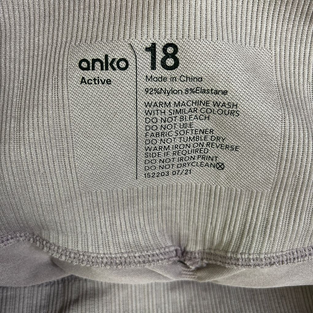 Anko Mauve Plus Size Bike Shorts - Size 18