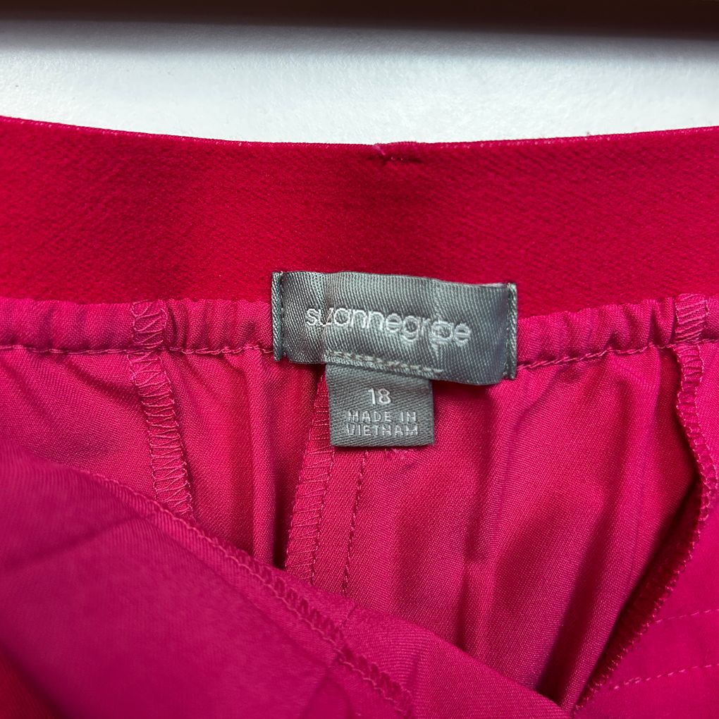 Suzanne Grae Pink Plus Size Tapered Pants - Size 18