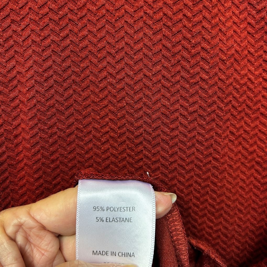 Sussan Rust Red Textured Top - Size XL