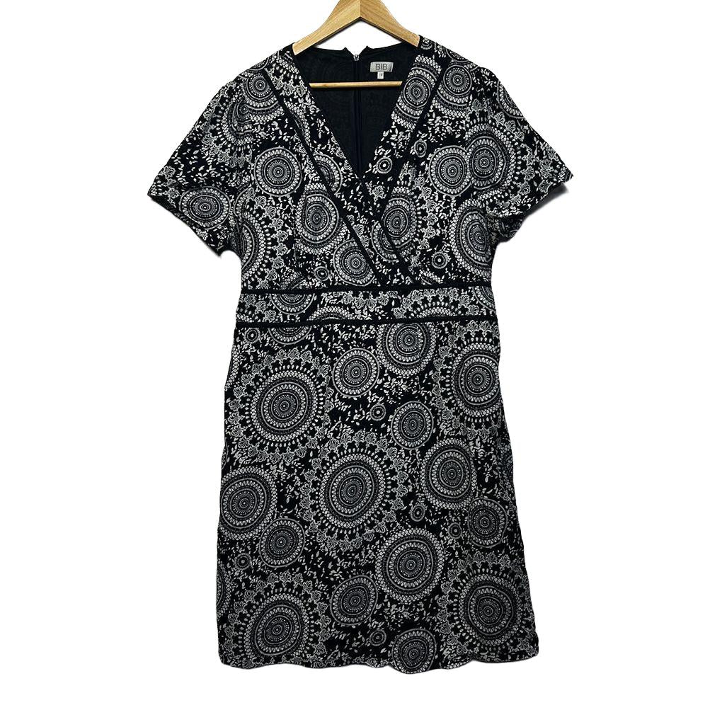 BIB Black Plus Size Cotton Dress - Size 18
