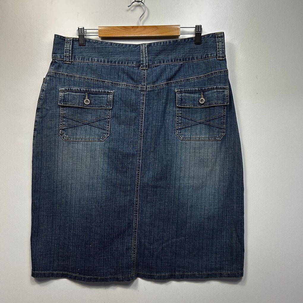 Expression Blue Denim Skirt - Size 18