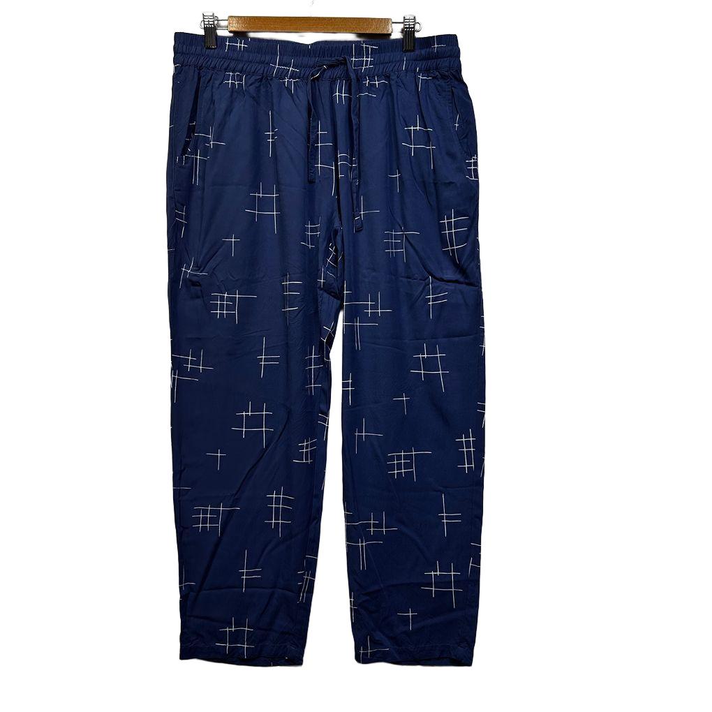 Bamboo Body Blue Printed Pants - Size XL