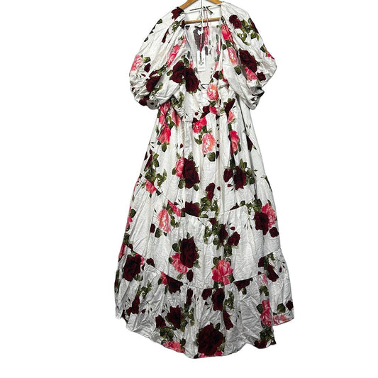 City Chic Floral Maxi Dress - Size 26/3XL