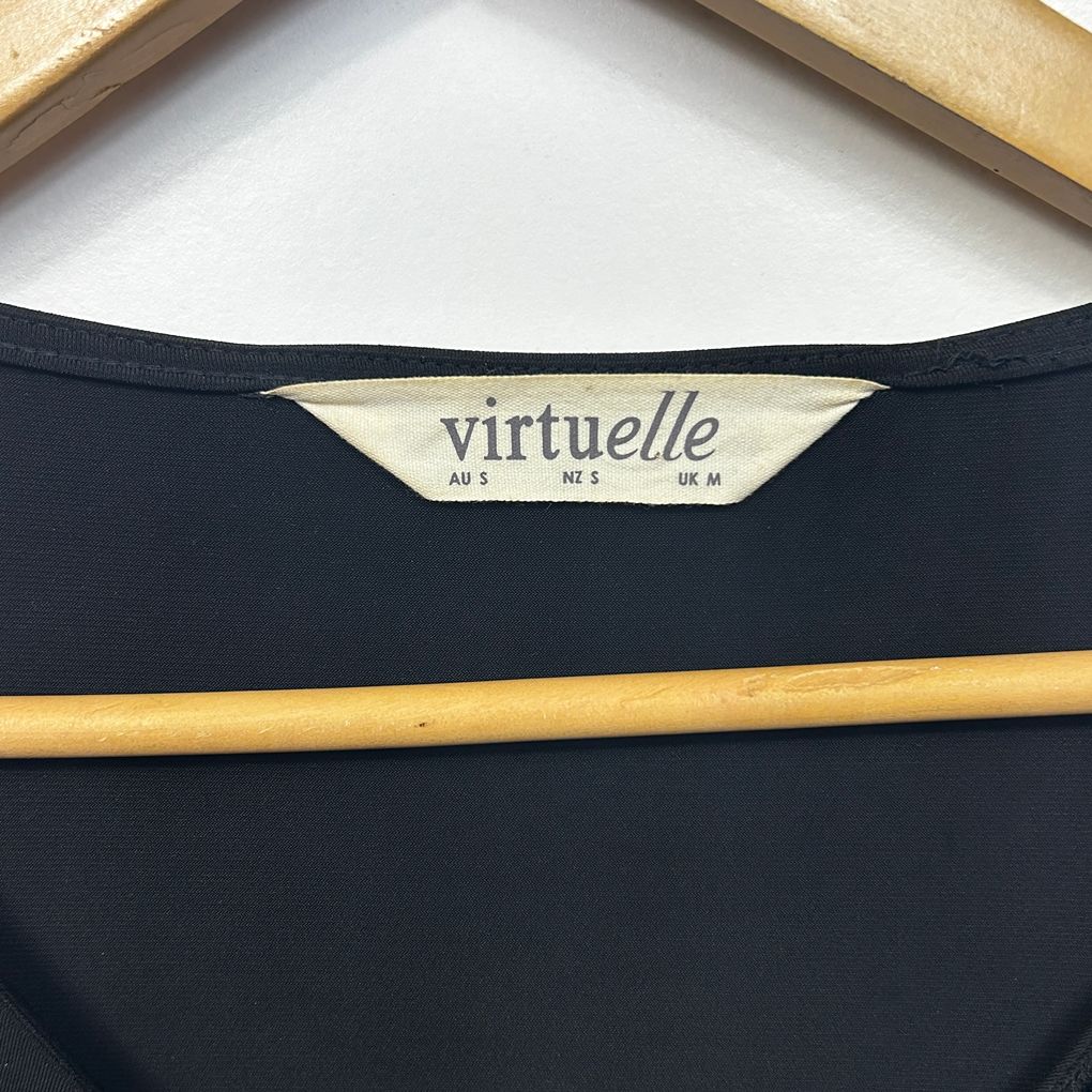 Virtuelle Black Beaded Dress - Size S