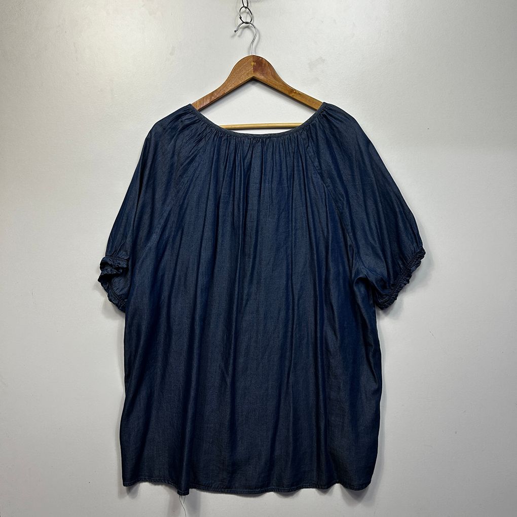 Millers Blue Chambray Denim Plus Size Top - Size 22