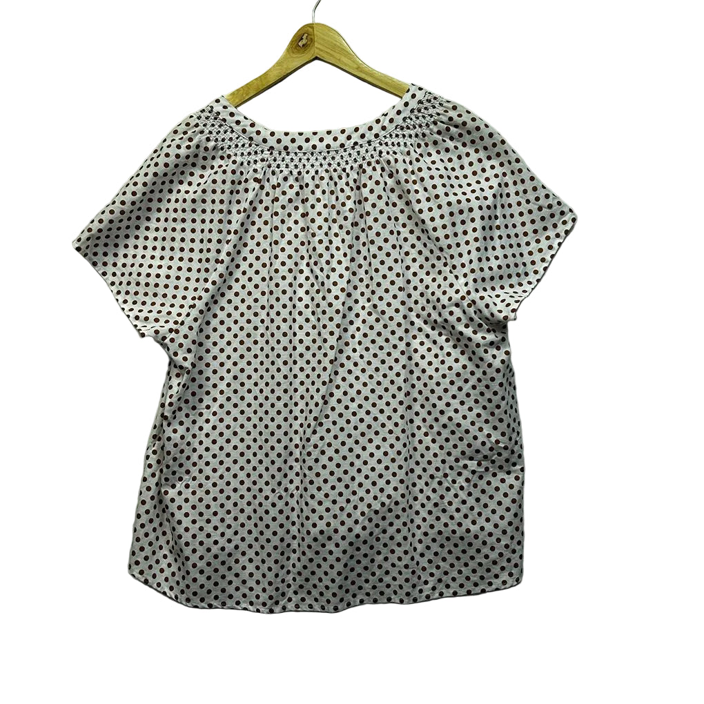 Target White Plus Size Polka Dot Top - Size 18