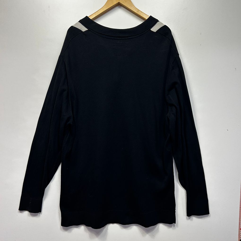 Johnny Bigg Black Green Cotton Zip Polo Knit - Size 4XL