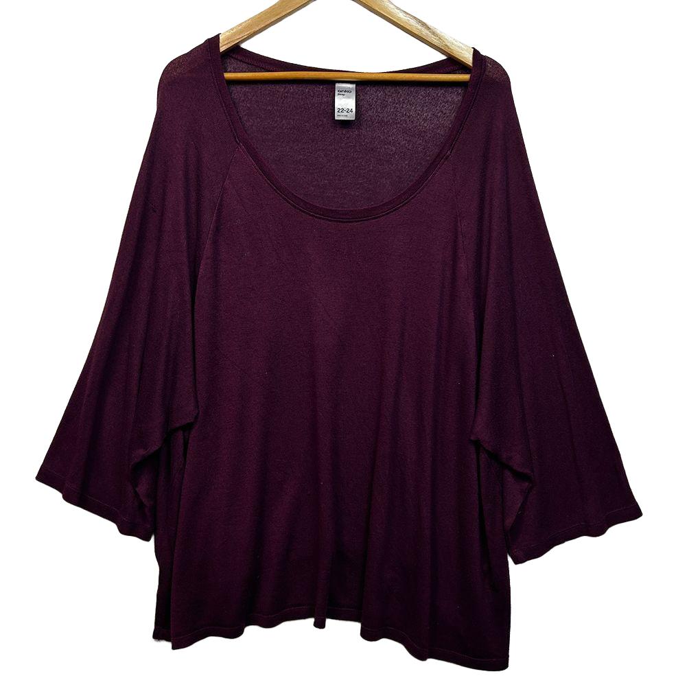 Anko Plum Sleep Top - Size 22-24