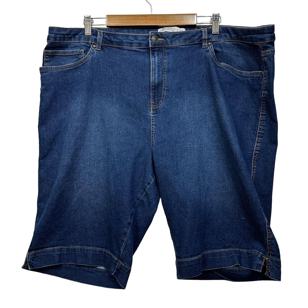 Suzanne Grae Denim Blue Denim Shorts - Size 24