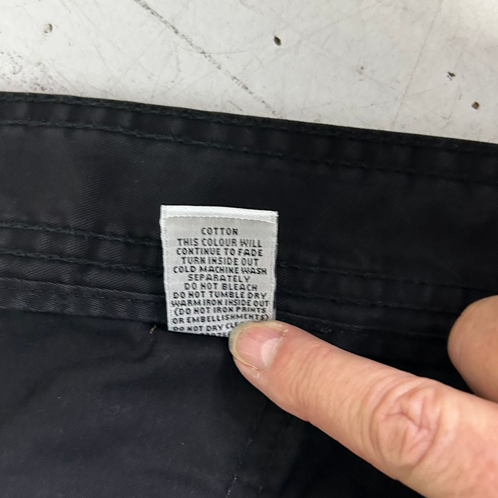 Mr Big Black Cotton Mens Cargo Shorts - Size 52