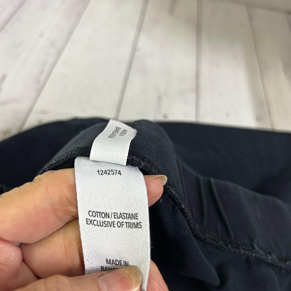 Avella Black Cotton Legging Pants - Size 22