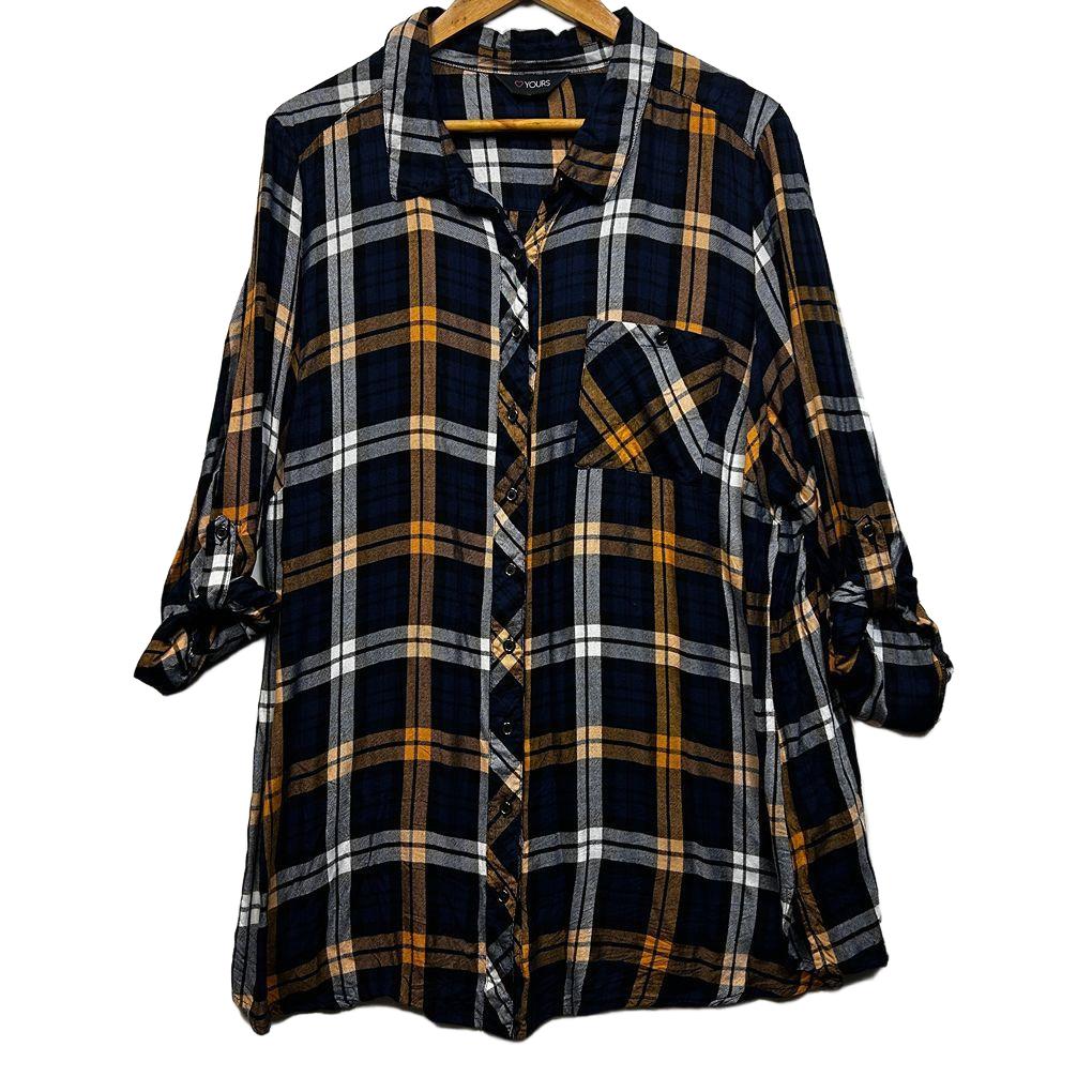 Yours Check Shirt - Size 22-24