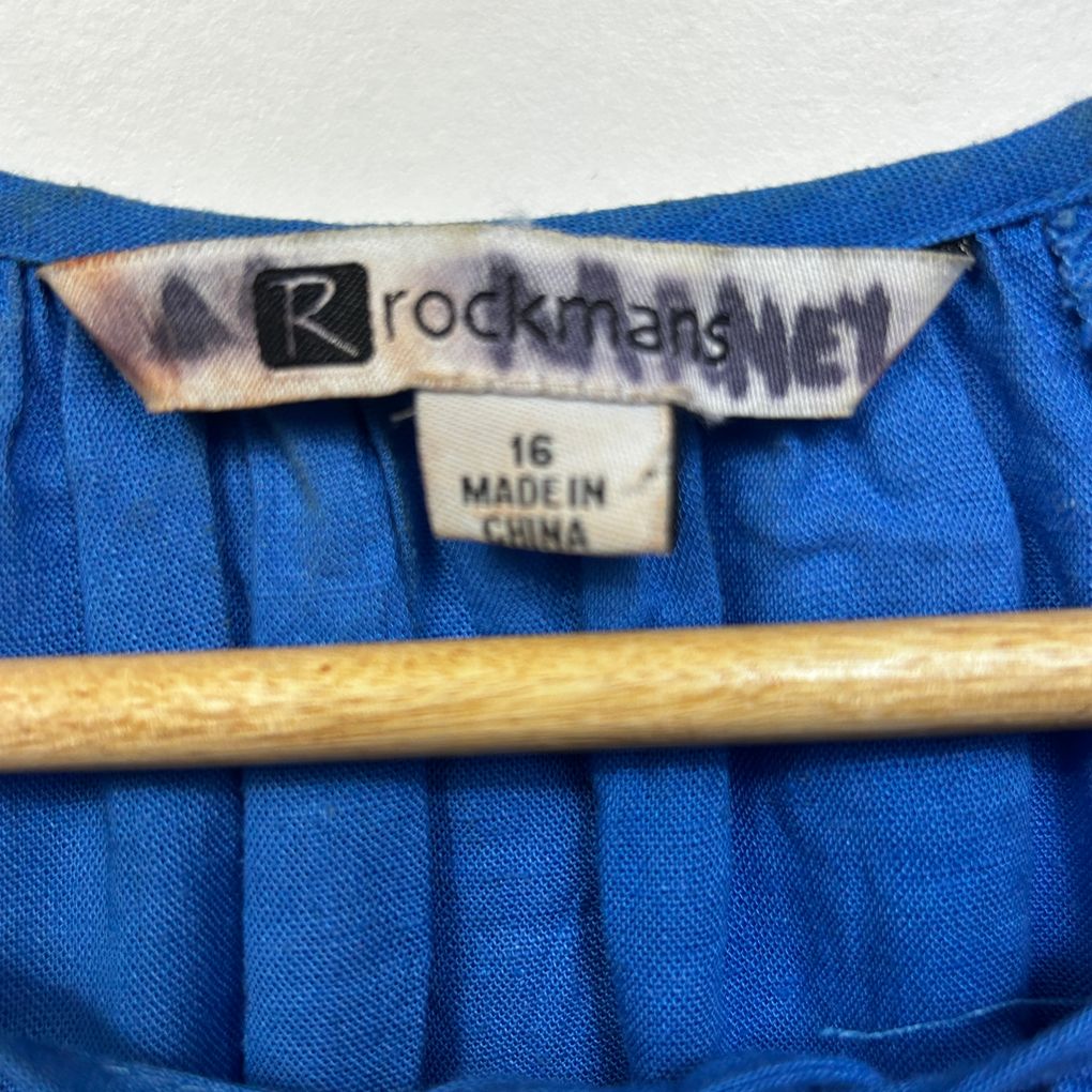 Rockmans Blue Top - Size 16