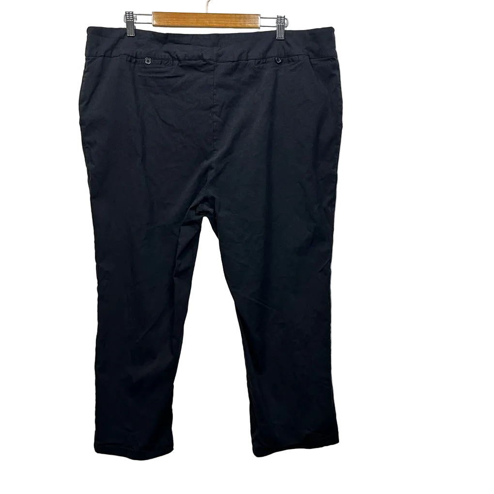 Avella Black Cropped Pants - Size 22