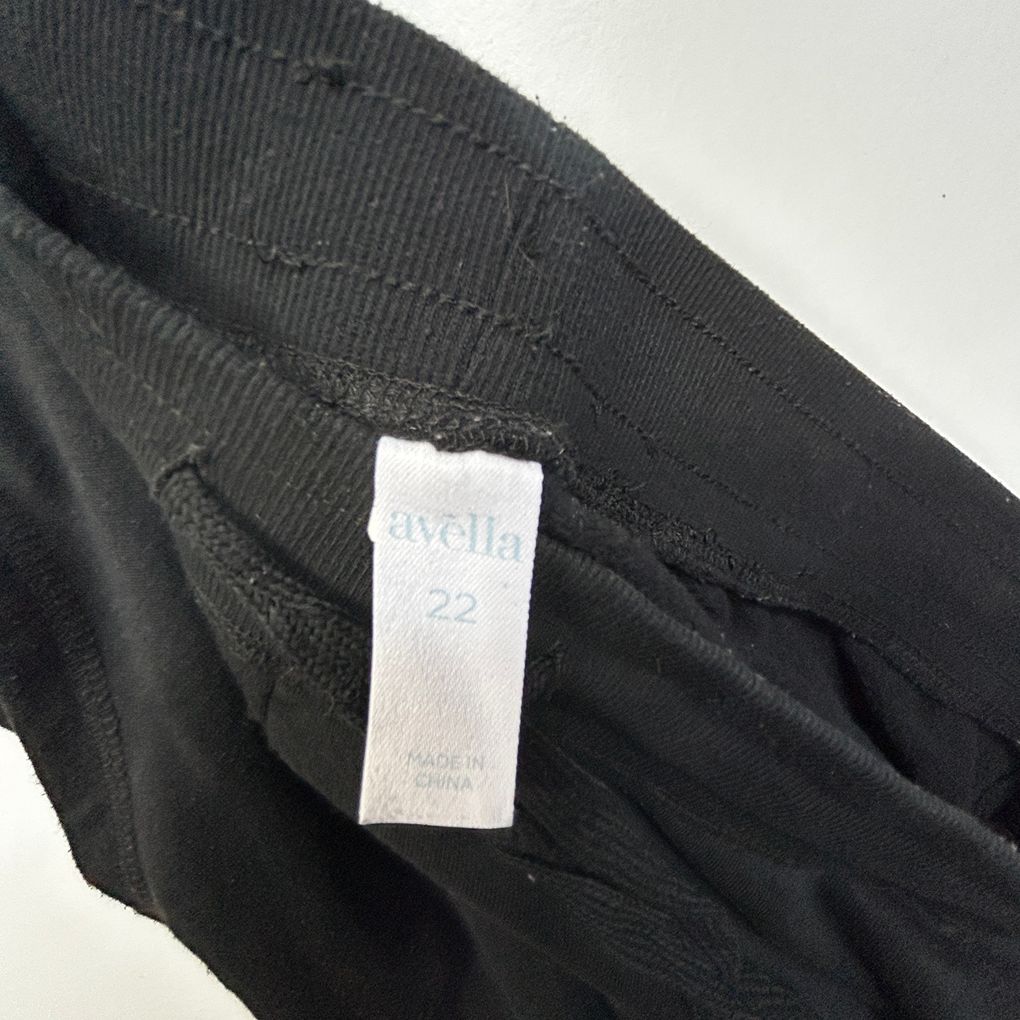 Avella Black Plus Size Cotton Joggers - Size 22