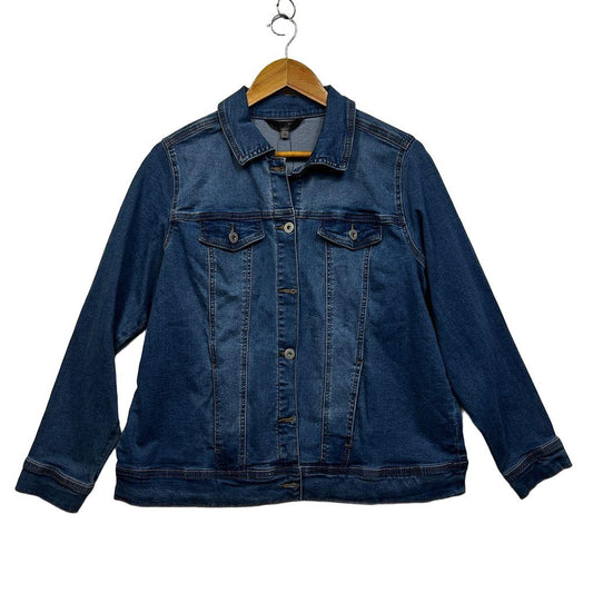 Belle Curve Cotton Denim Jacket - Size 16