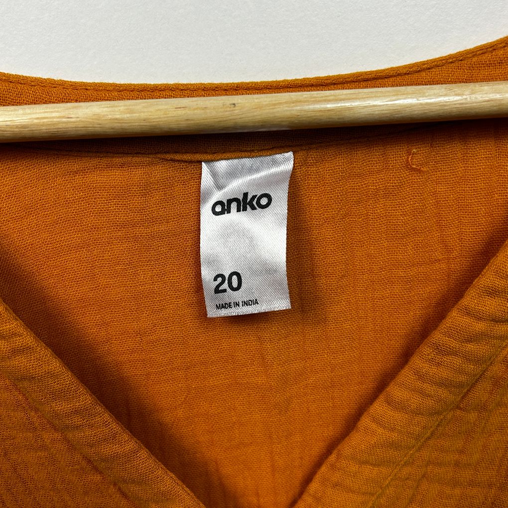 Anko Orange Plus Size Cotton Top - Size 20