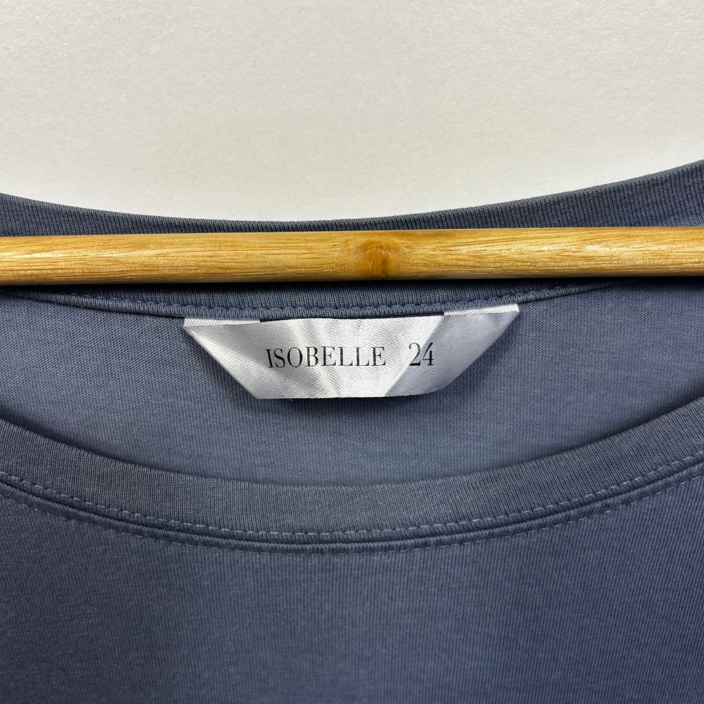 Isobelle Grey Plus Size Cotton T-Shirt - Size 24