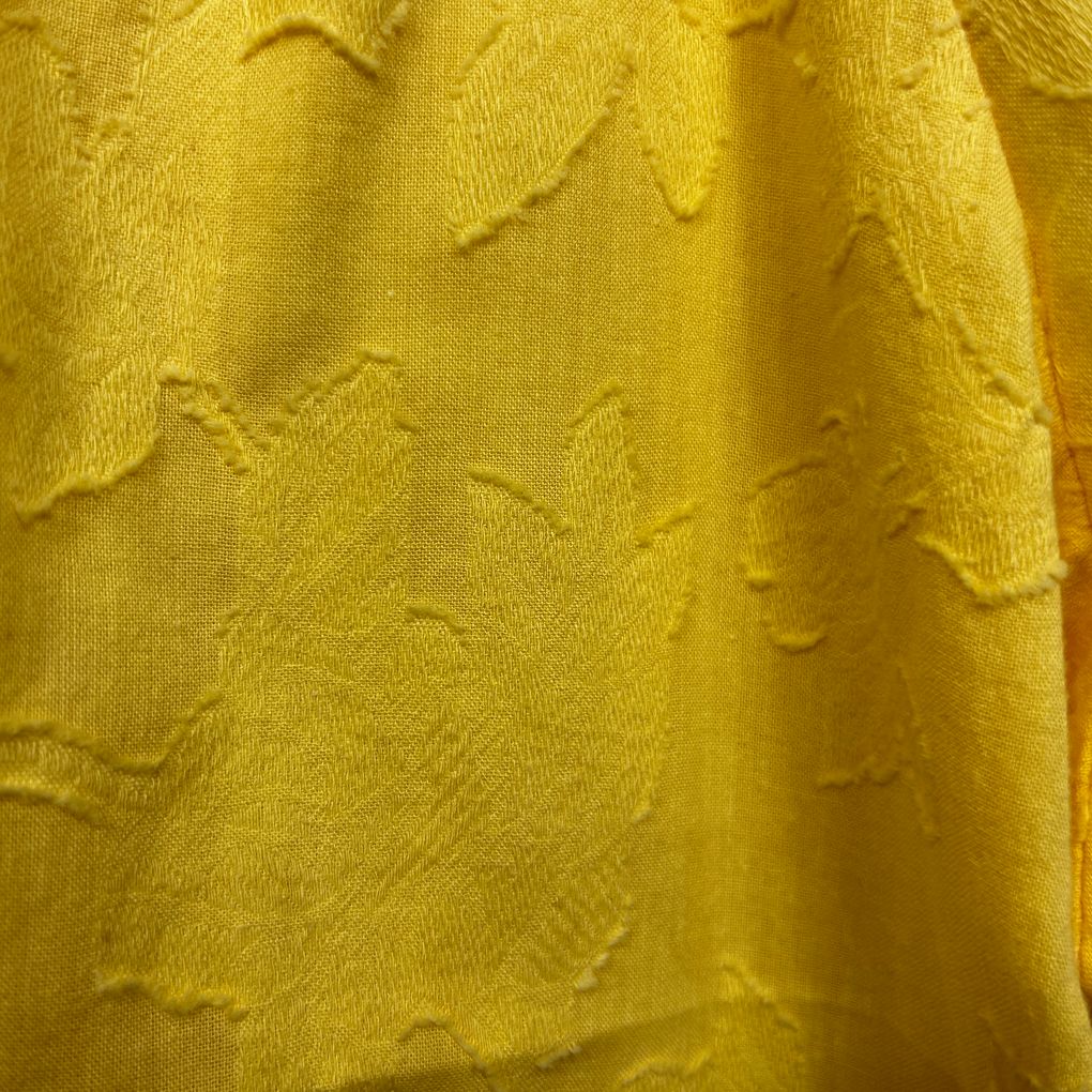 Blue Illusion Yellow Cotton Top - Size 2L