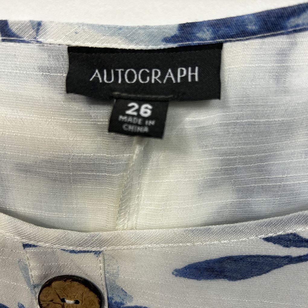 Autograph White Floral Top - Size 26