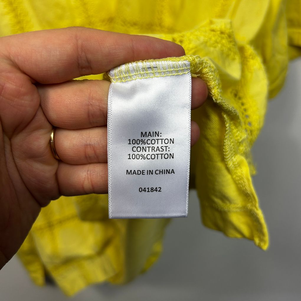 Sussan Yellow Plus Size Cotton T-Shirt - Size XXXL (fault)