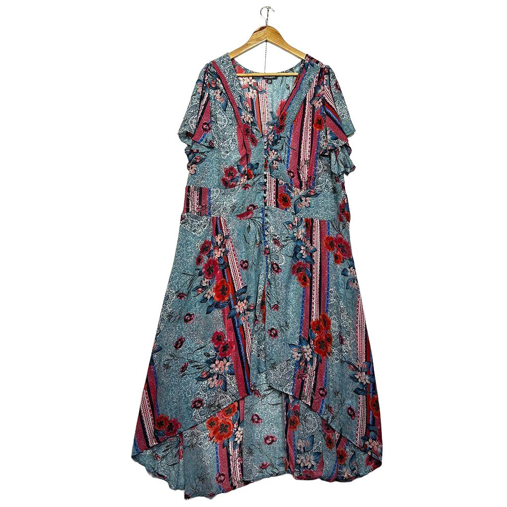Autograph Multicoloured Plus Size Maxi Dress - Size 20